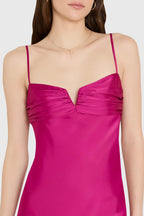 Sheath V Neck Sleeveless Backless Floor Length Evening Dress
