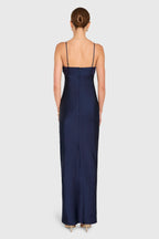 Sheath V Neck Sleeveless Backless Floor Length Evening Dress