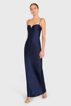 Sheath V Neck Sleeveless Backless Floor Length Evening Dress