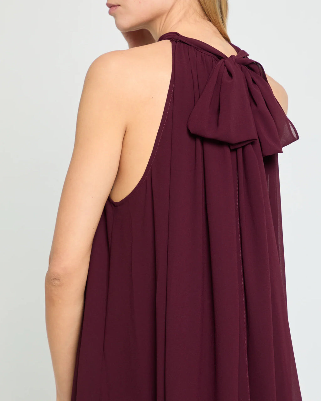 Dress Elegant Straight Tube Floor-Length Sleeveless Party Dresses Halter Neck Solid Color Open Back Evening Dress