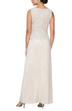 Two-Piece Square Neck Long Sleeve Zipper Up Floor-Length Mother of the Bride Dress