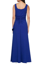 Two Piece Square-neck Short Sleeves Zipper Up Floor-Length Mother of the Bride Dress