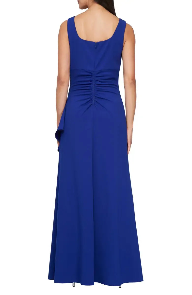 Two Piece Square-neck Short Sleeves Zipper Up Floor-Length Mother of the Bride Dress