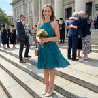 Teal A-Line Halter Pleated Tie-Back Knee-Length Homecoming Dress