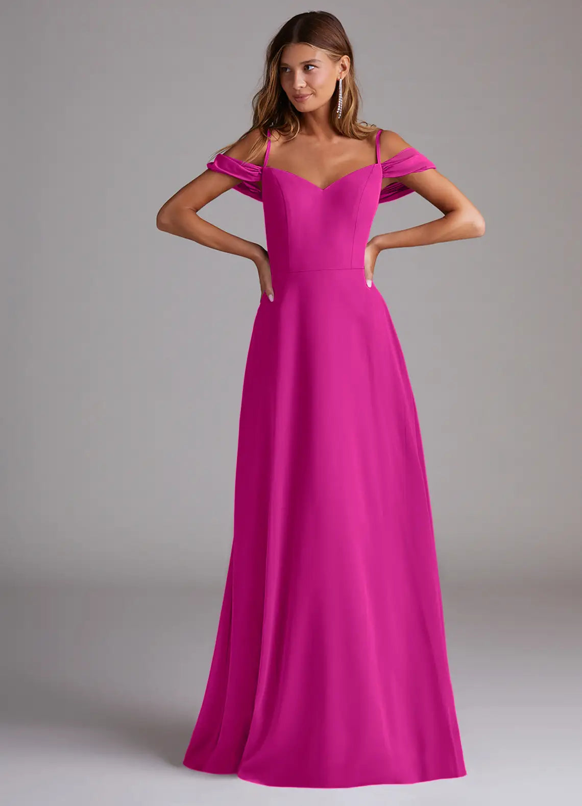 Elegant Satin Spaghetti Strap Bridesmaid Dresses with Crisscross Back and Side Ruche