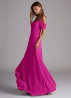 Elegant Satin Spaghetti Strap Bridesmaid Dresses with Crisscross Back and Side Ruche