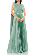 Enchanting A Line Boat Neck Sleeveless Tie Back Floor Length Evening Dress