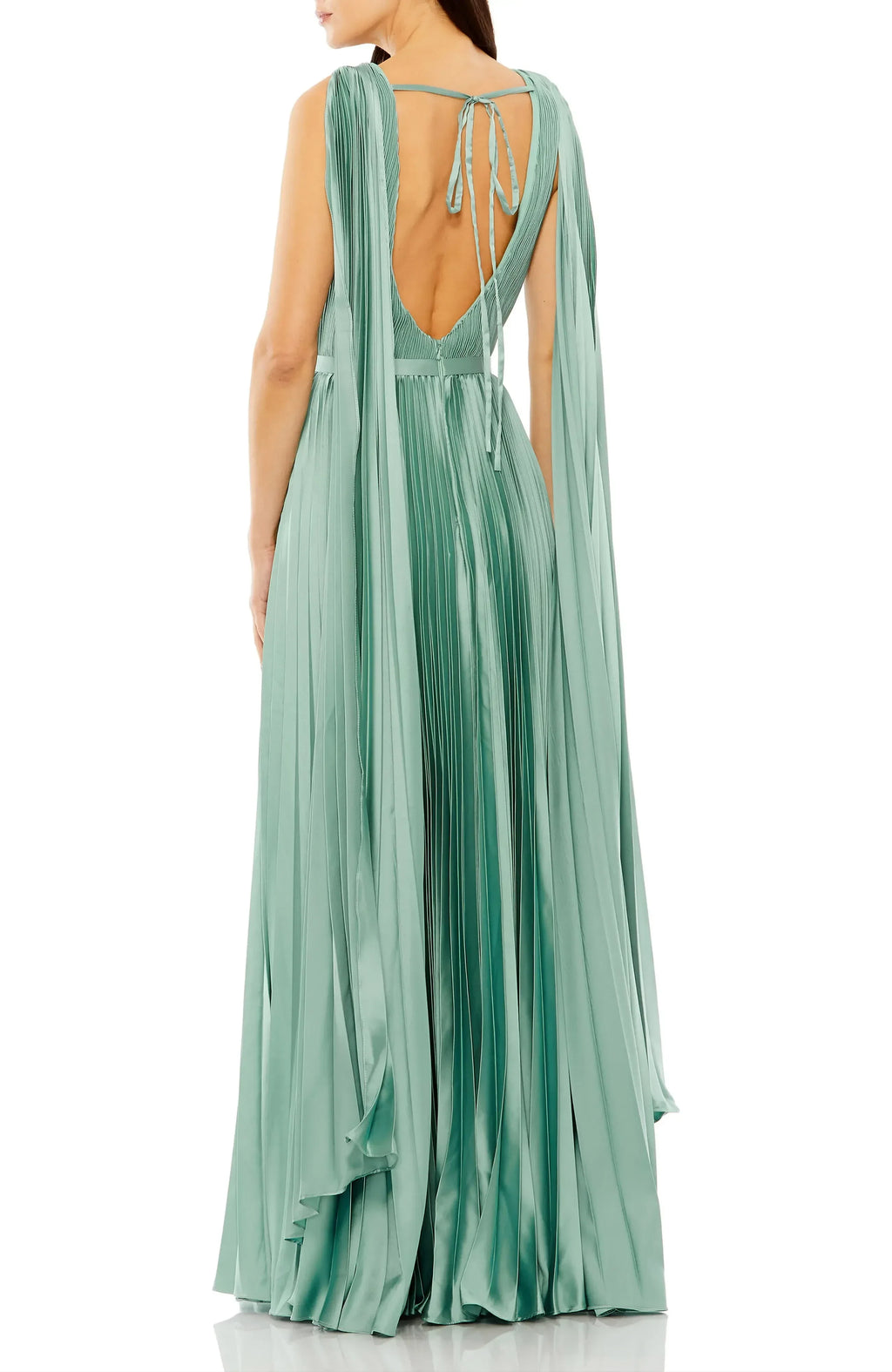Enchanting A Line Boat Neck Sleeveless Tie Back Floor Length Evening Dress