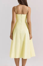 Enchanting A Line Strapless Sleeveless Zipper Back Midi Length Evening Dress