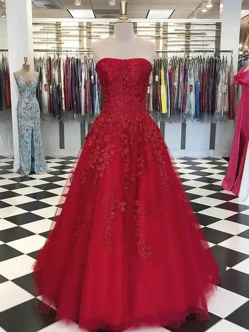 Enchanting A-Line Strapless Sweetheart Lace-Up Corset Floor-Length Evening Ball Gown