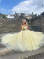 Enchanting A-Line Strapless Sweetheart Lace-Up Corset Floor-Length Evening Ball Gown