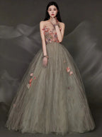 Enchanting Ball Gown Strapless Sweetheart Lace-Up Back Floor-Length Fairy Prom Dress