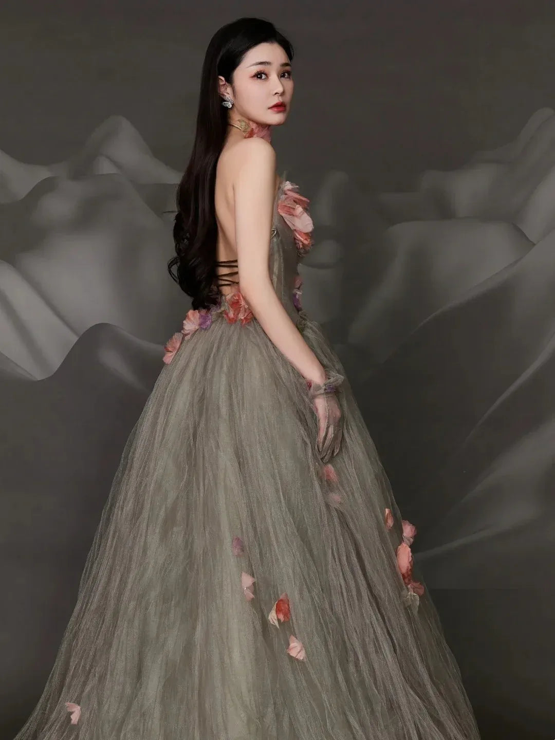 Enchanting Ball Gown Strapless Sweetheart Lace-Up Back Floor-Length Fairy Prom Dress