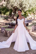 Enchanting Ball Gown Sweetheart Neckline Sleeveless Button Back Floor Length Wedding Dress