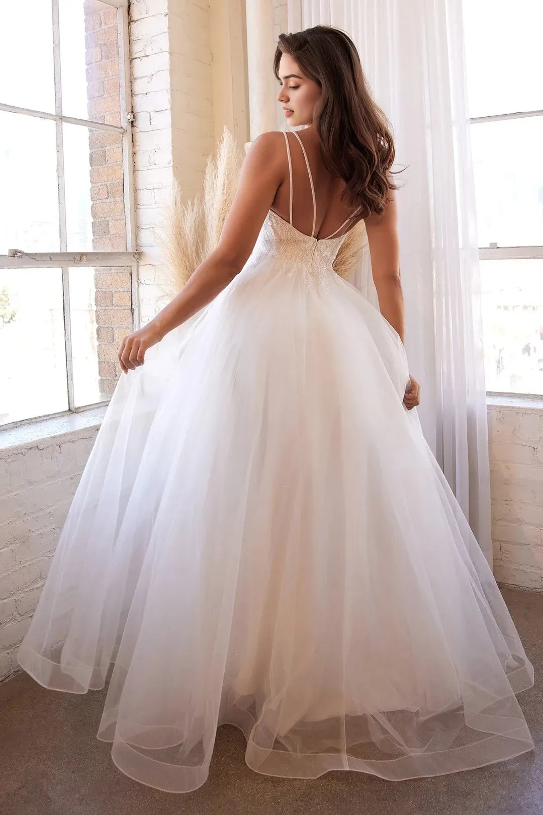 Enchanting Ball Gown Sweetheart Spaghetti Strap Open Back Floor Length Prom Dress