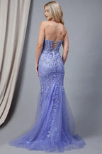 Enchanting Mermaid Sweetheart Strapless Lace Up Back Floor Length Prom Dress