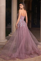 Enchanting Mermaid Sweetheart Strapless Open Back Floor Length Prom Dress