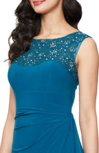 Enchanting Sheath Jewel Neck Sleeveless Zipper Back Floor Length Evening Dress