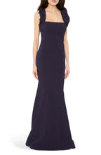Enchanting Sheath Square Neck Sleeveless Cutout Back Floor Length Evening Dress