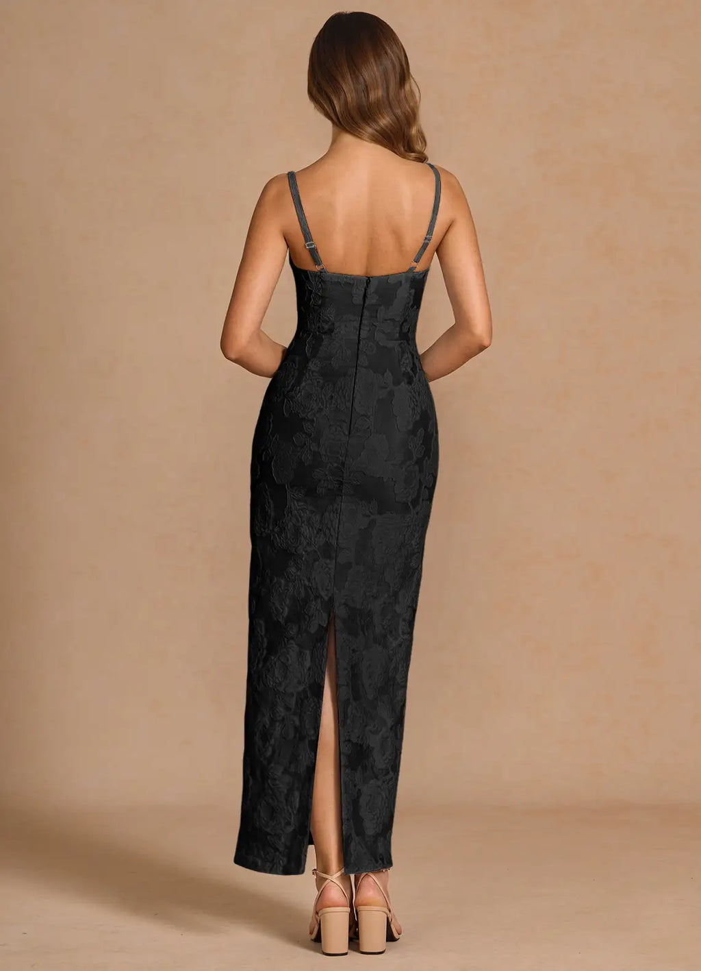 Enchanting Sheath Sweetheart Spaghetti Strap Open Back Midi Length For Women Prom Dress