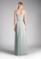 Ethereal A-Line Sweetheart Illusion Cap Sleeve Closed Back Floor Length Prom Dress