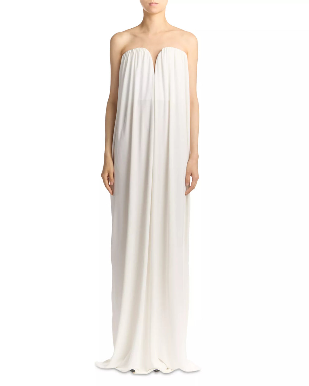 Ethereal Column Strapless Sweetheart Open Back Floor Length For Adults Prom Dress