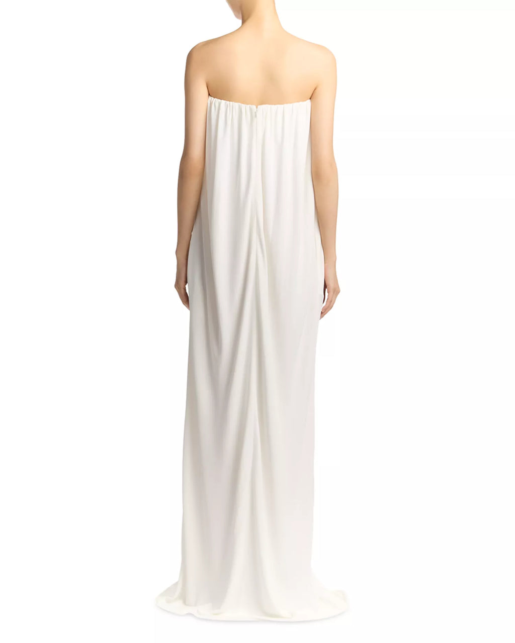 Ethereal Column Strapless Sweetheart Open Back Floor Length For Adults Prom Dress
