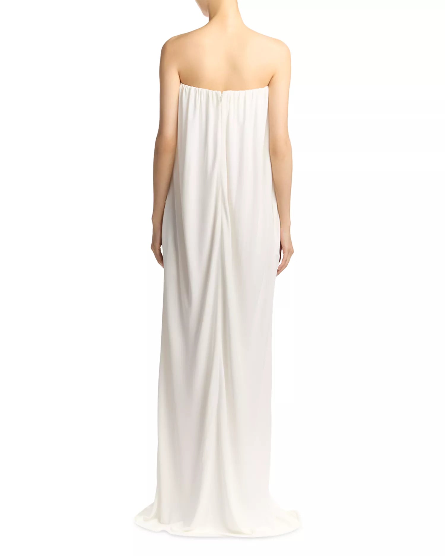 Ethereal Column Strapless Sweetheart Open Back Floor Length For Adults Prom Dress