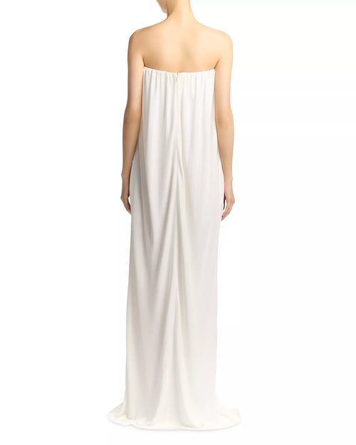 Robe de bal colonne éthérée bustier en cœur dos nu longueur ras du sol pour adultes