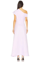 Ethereal Sheath One Shoulder Short Sleeve Zipper Back High Low Evening Dress