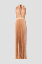 Ethereal Sheath Plunge Neck Sleeveless Crisscross Back Floor Length Plus Size Prom Dress