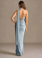 Ethereal Sheath Sweetheart Halter Accent Lace Up Back Floor Length For Sale Prom Dress