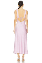 Ethereal Sheath Sweetheart Neck Lace Detail Tie Back Midi Length Prom Dress