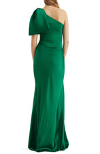 Exquisite Mermaid One Shoulder Bow Sleeve Open Back Floor Length Evening Dress