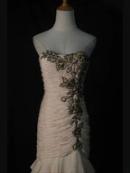 Exquisite Mermaid Strapless Sweetheart Lace-Up Back Tiered Ruffle Evening Gown