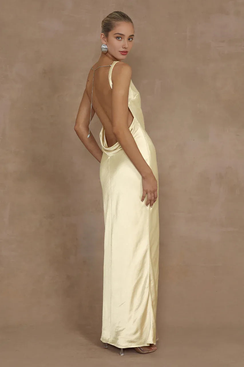 Exquisite Sheath/Column Boat Neck Sleeveless Floor Length Prom Dress