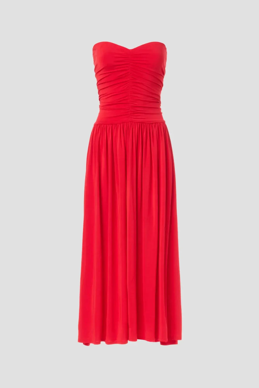 Romantic A Line Sweetheart Neck Sleeveless Open Back Midi Length Plus Size Prom Dress