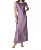 Fashion Sheath Boat Neck Cap Sleeve Keyhole Back Floor Length For Adults Prom Dress
