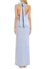 Fashion Sheath Halter Neck Sleeveless Tie Back Floor Length Evening Dress