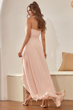 Fashion A-Line Halter-Neck Sleeveless Sweep/Brush Train Prom Dress