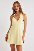 Fashion A-Line/Princess Asymmetrical Halter Neck Sleeveless Backless Short-Mini Homecoming Dress