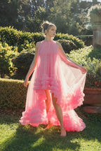 Fashion A-Line/Princess Cold Shoulder Sleeveless Zipper Up Floor-Length Prom Dress