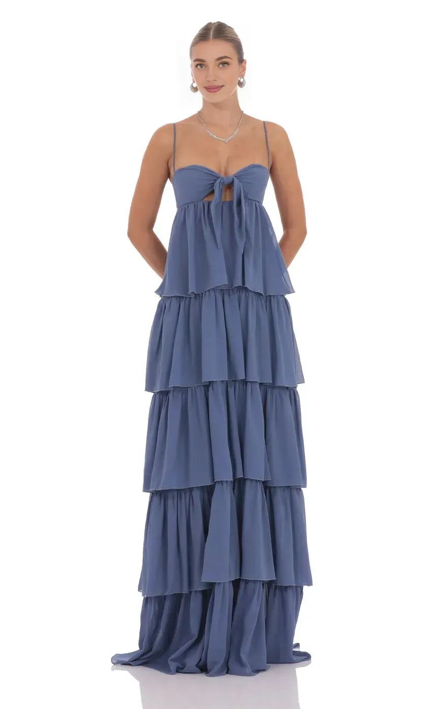 Fashion A-Line/Princess Spaghetti Straps Sleeveless Backless Floor-Length Prom Dress