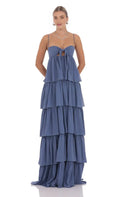 Fashion A-Line/Princess Spaghetti Straps Sleeveless Backless Floor-Length Prom Dress