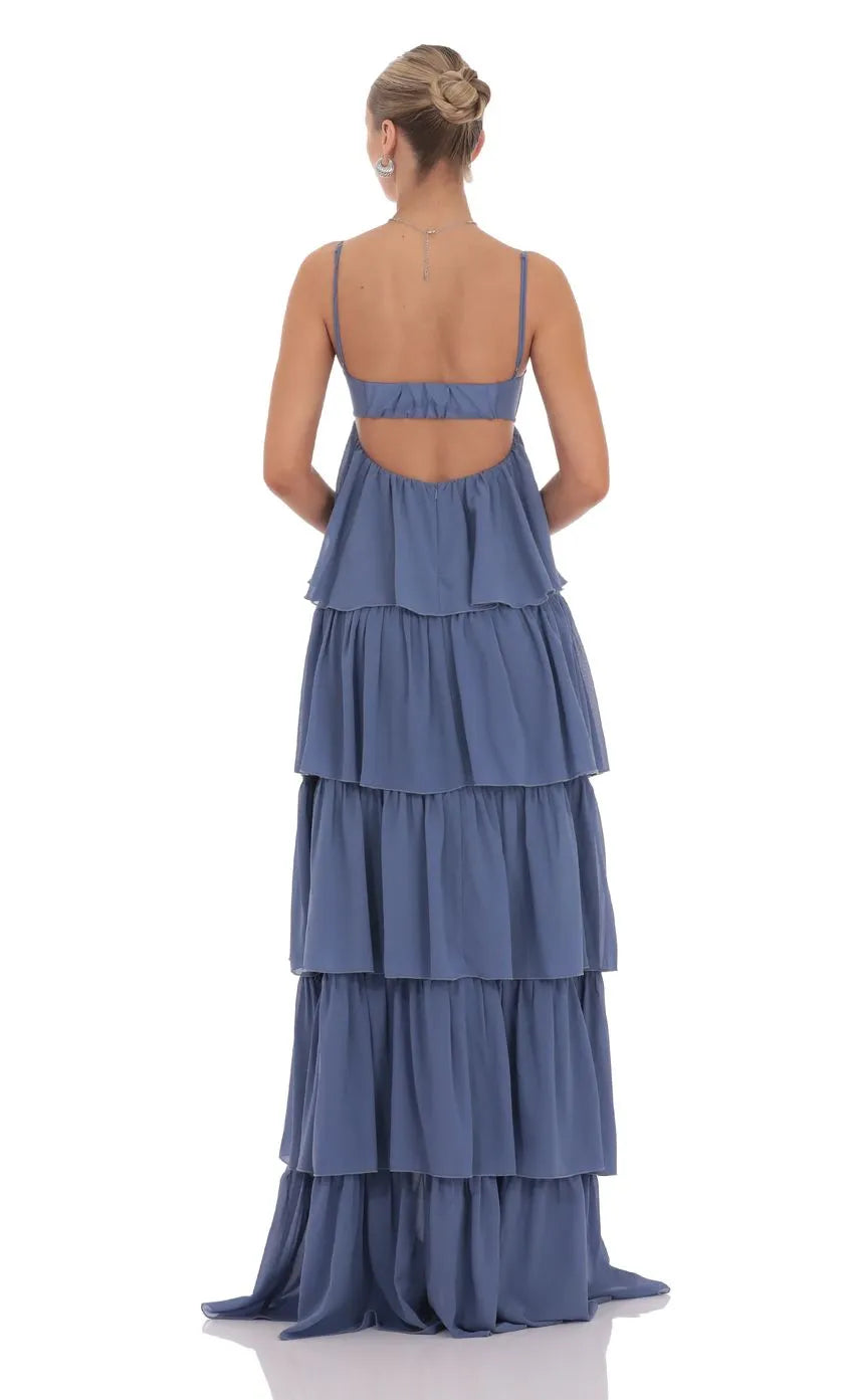 Fashion A-Line/Princess Spaghetti Straps Sleeveless Backless Floor-Length Prom Dress
