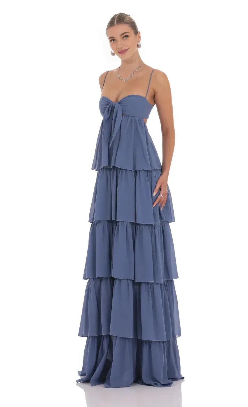 Fashion A-Line/Princess Spaghetti Straps Sleeveless Backless Floor-Length Prom Dress