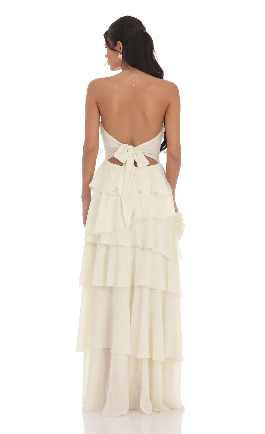Fashion A-Line/Princess Strapless Sleeveless Up Floor-Length Prom Dress