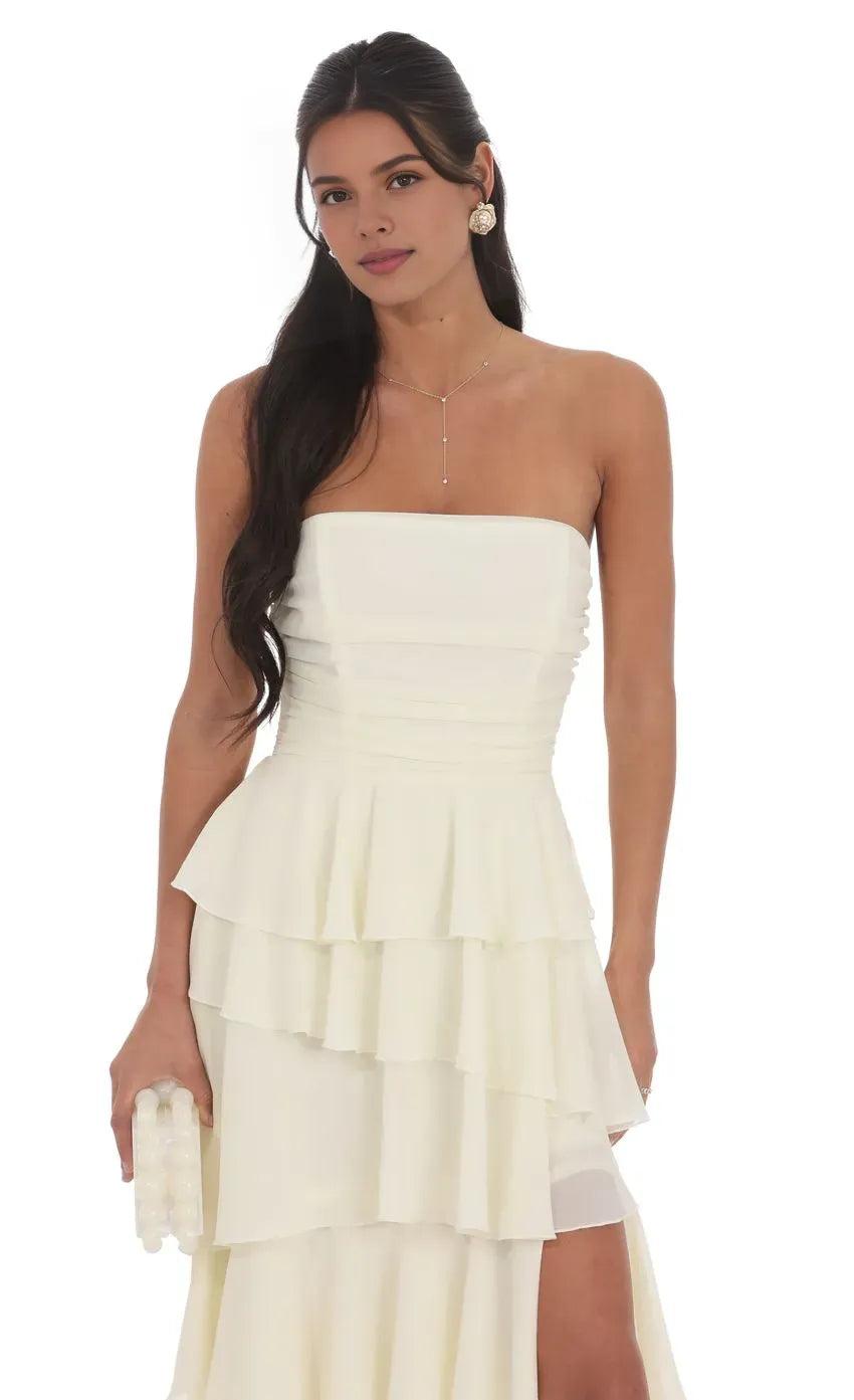 Fashion A-Line/Princess Strapless Sleeveless Up Floor-Length Prom Dress
