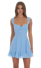 Fashion A-Line Ruffle Strap Sleeveless Up Short-Mini Homecoming Dress