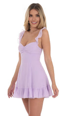 Fashion A-Line Ruffle Strap Sleeveless Up Short-Mini Homecoming Dress